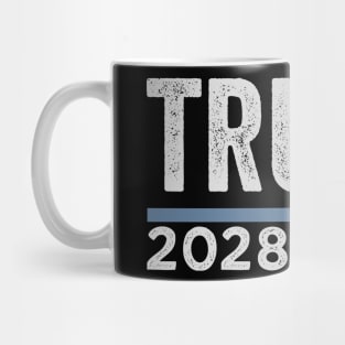 Trump 2028 Distressed Retro Campaign Style Political Design Mug